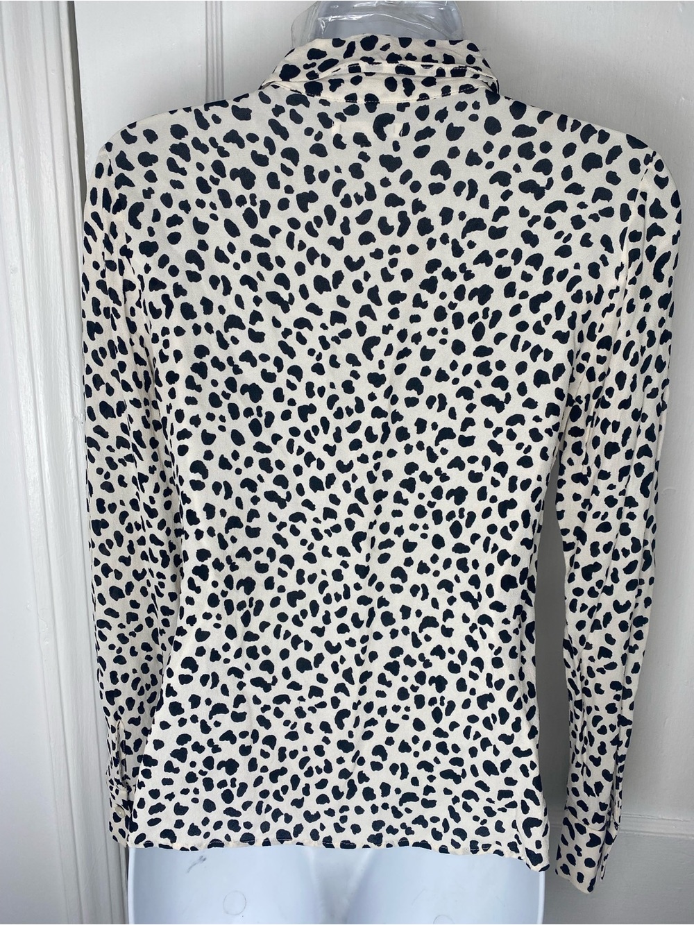 Reformation Cream and Black Leopard-Print Button Down Shirt - Picture 5 of 8